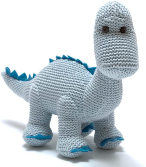Best Years Knitted Diplodocus Dinosaur Baby Rattle