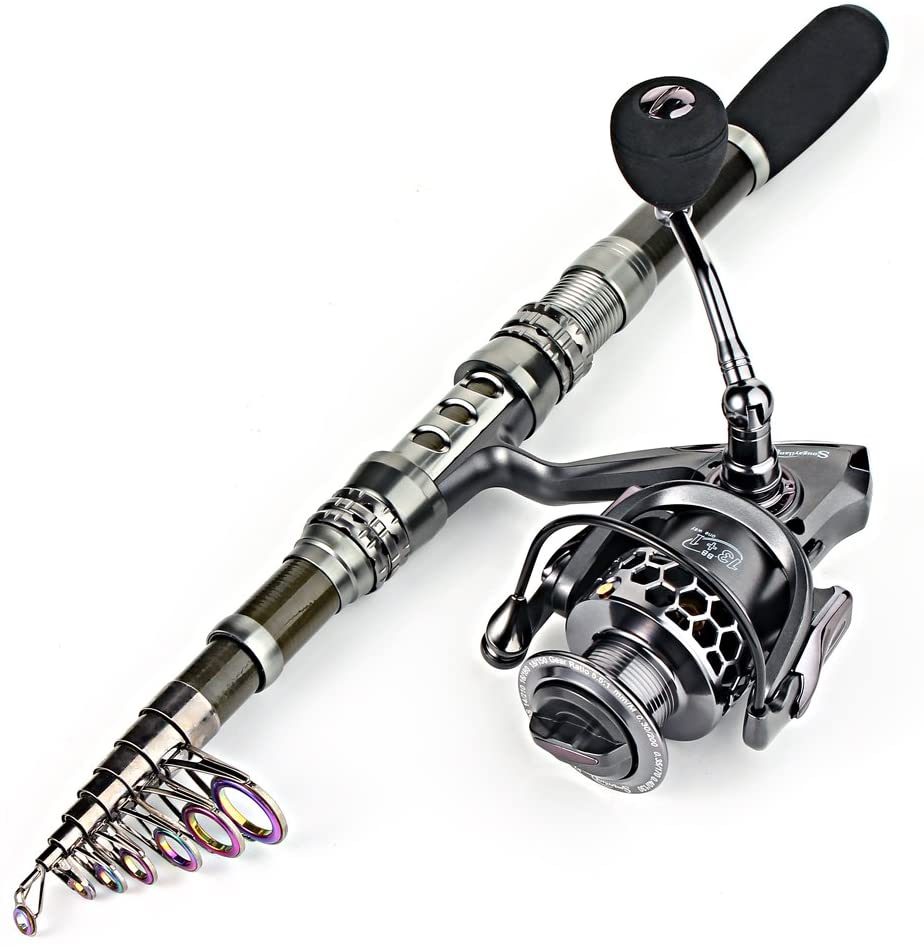 Sougayilang Spinning Fishing Rod and Reel Combos Portable Telescopic Fishing Pole Spinning reels for Travel Saltwater Freshwater Fishing - Image 2