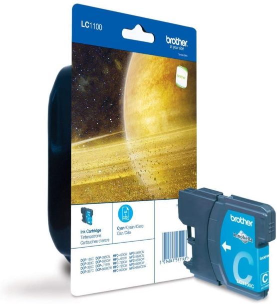 Brother LC-1100C Inkjet Cartridge, Cyan, Single Pack, Standard Yield, Includes 1 x Inkjet Cartridge, Brother Genuine Supplies