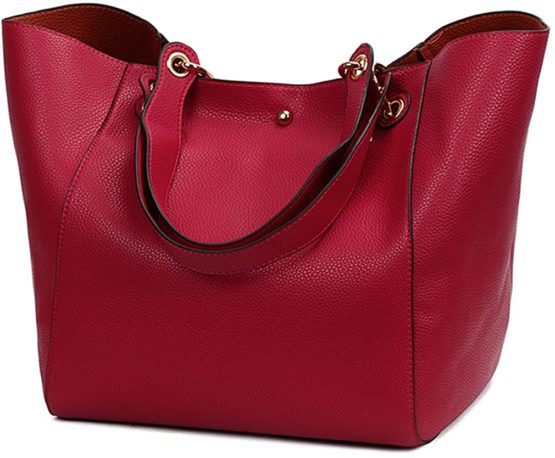 Pahajim PU Leather Waterproof Handbag Large Fashion Tote Bag for Women Practical and Wear-Resistant Shoulderbag Suitable for Shopping, Traveling, and Work