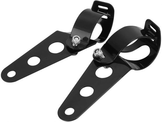OSAN Motorcycle Headlight Mount Brackets 35mm-43mm Fork Ear for Chopper Cafe Racer (Black) - Image 4
