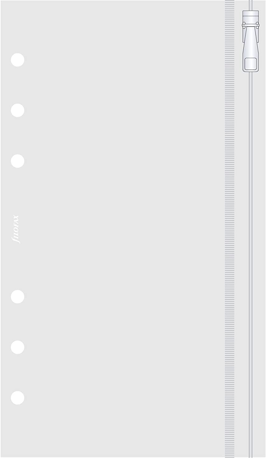 Filofax Personal Zip Lock Envelope,Transparent,95mm x 171mm