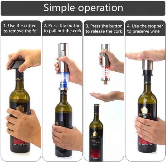 Nanami Wine Opener Set Waiters Friend Corkscrew Professional Bottle Opener Sommelier Electric