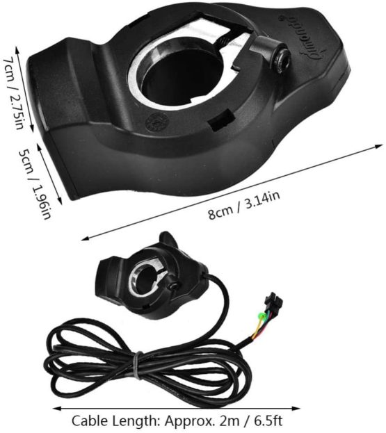 Dilwe E-bike Throttle, Scooter Thumb Throttle with 4 Wires 12V - 99V for Electric Bike Scooter Motorcycle Motorbike - Image 3
