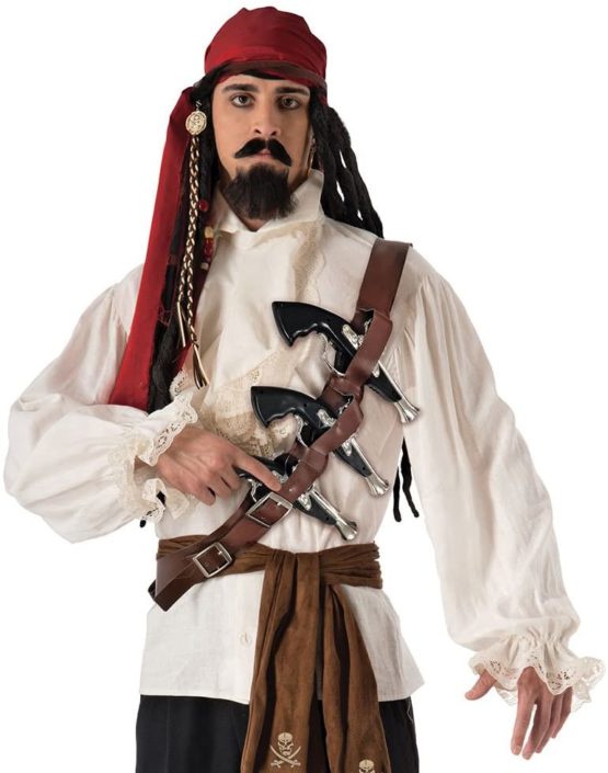 Bristol Novelty BA371 Pirate Gun Belt, Brown, One Size