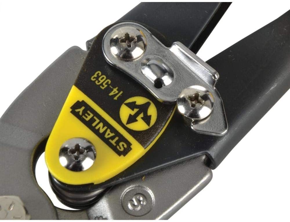 Yellow Aviation Snips & Holster Straight Cut 250mm (10in), Black/Yellow, gerade - Image 4