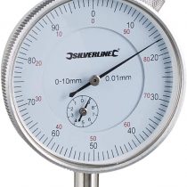 Silverline 196521 Metric Dial Indicator, 0-10 mm