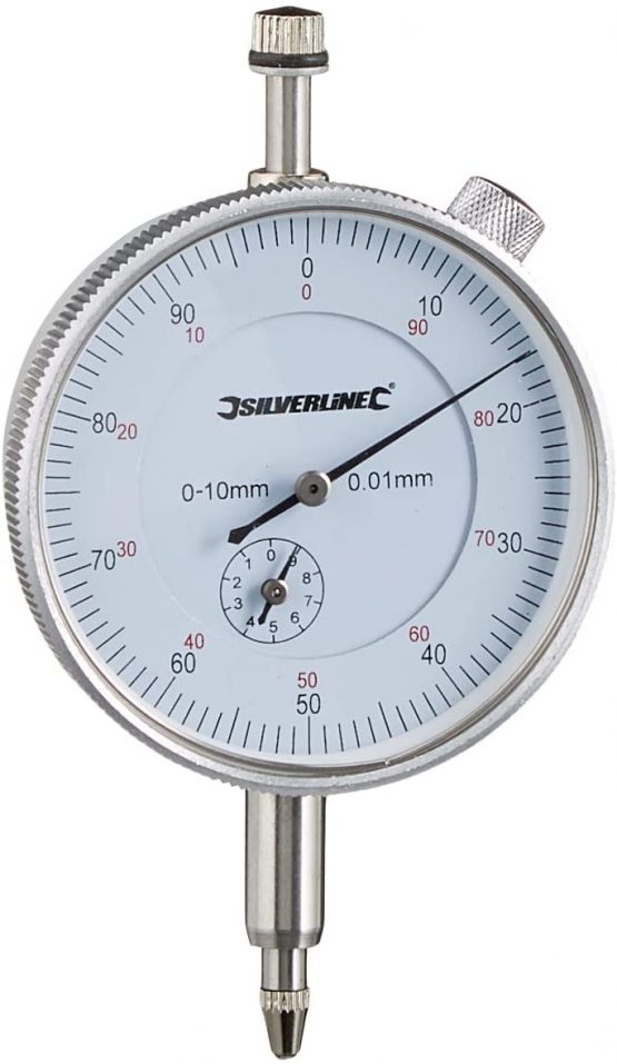 Silverline 196521 Metric Dial Indicator, 0-10 mm