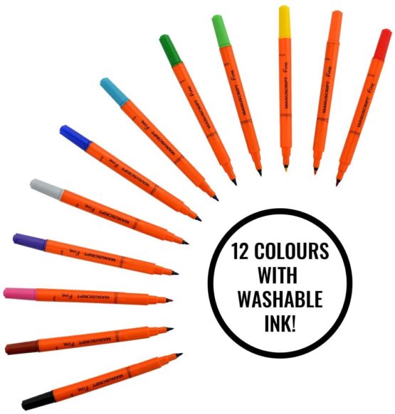 Manuscript Callicreative Fine Pens with 0.5mm Felt Tips, Twelve Variety of Shades – Ideal for Everyday Drawing and Colouring, Card, Assorted - Image 3