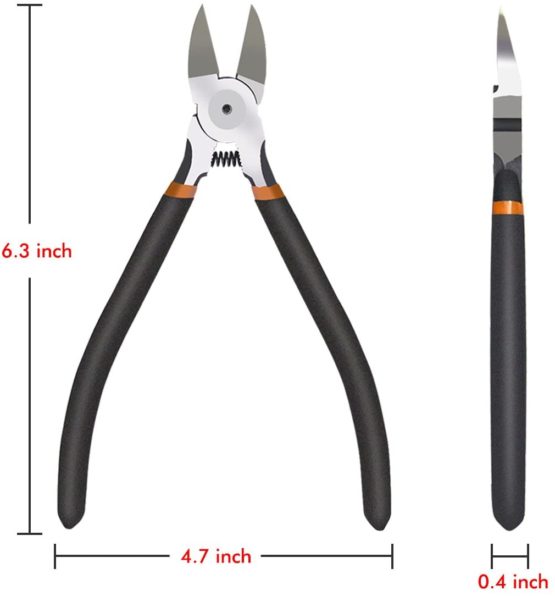 BOENFU Precision Wire Cutter, Wire Flush Cutters Ultra Sharp Side Cutter Clippers with Longer Flush Cutting Edge, Ideal Wire Snips for Crafting - Image 2
