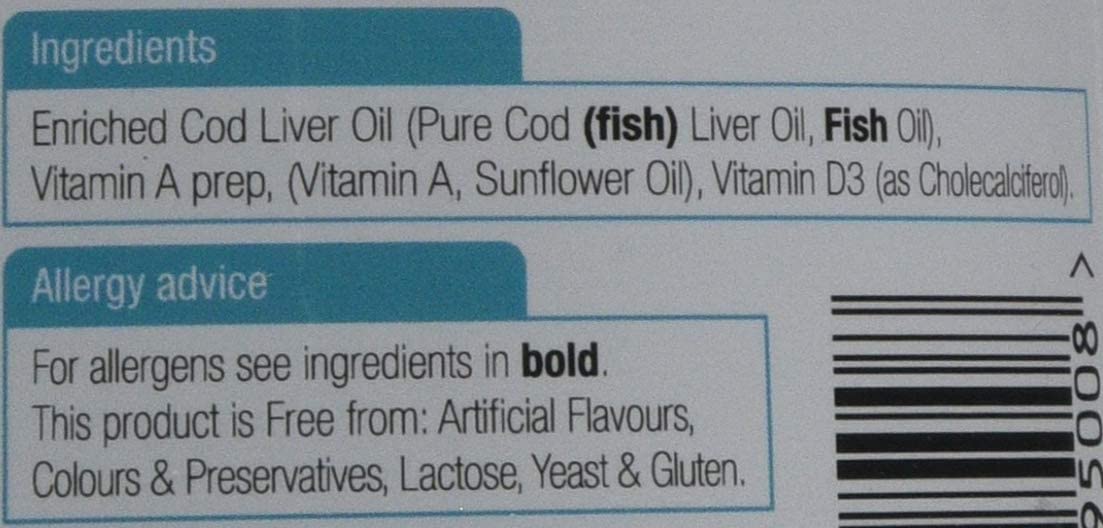 Natures Aid Cod Liver Oil Liquid 500ml, High Strength Omega-3 Fish Oil with Vitamins A & D - Image 3