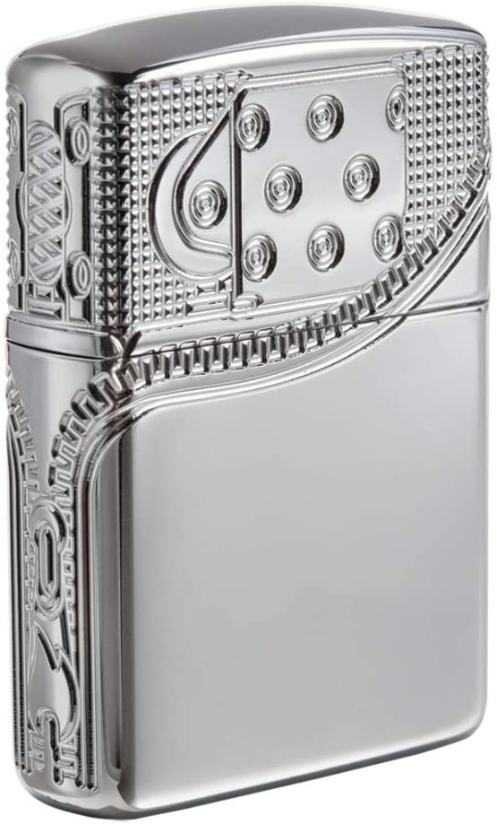 Zippo Unisex's Zipper Design Windproof Lighter, High Polish Chrome, Regular - Image 3