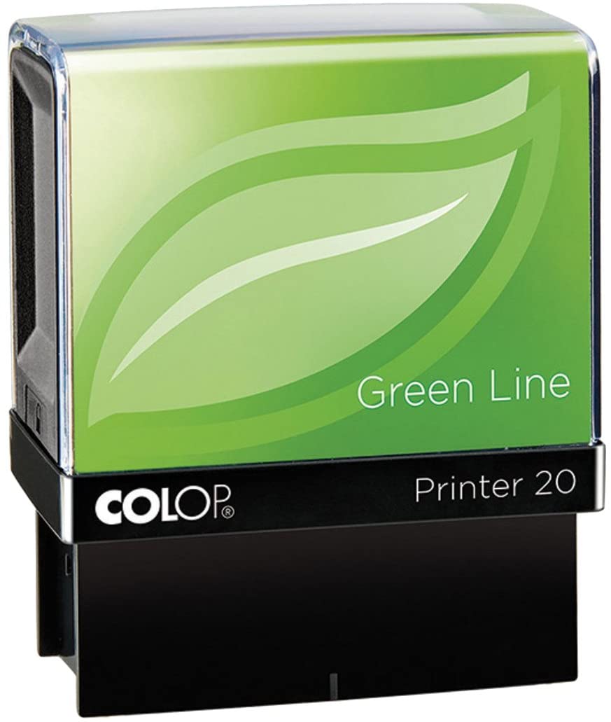COLOP P20GLSCA 38 x 13 mm GreenLine SCANNED Stamp - Red, 38 x 14 mm