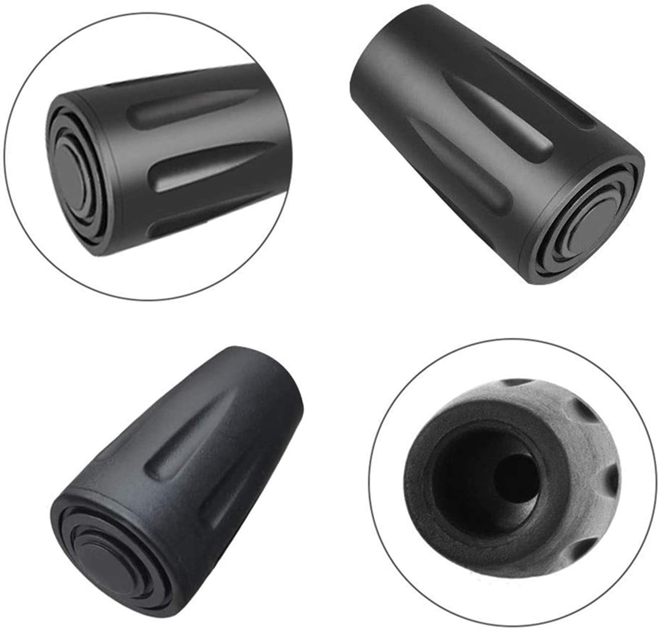 16 Pack Trekking Pole Tip Protectors Walking Pole Rubber Tips Hiking Pole Ferrule for Hiking