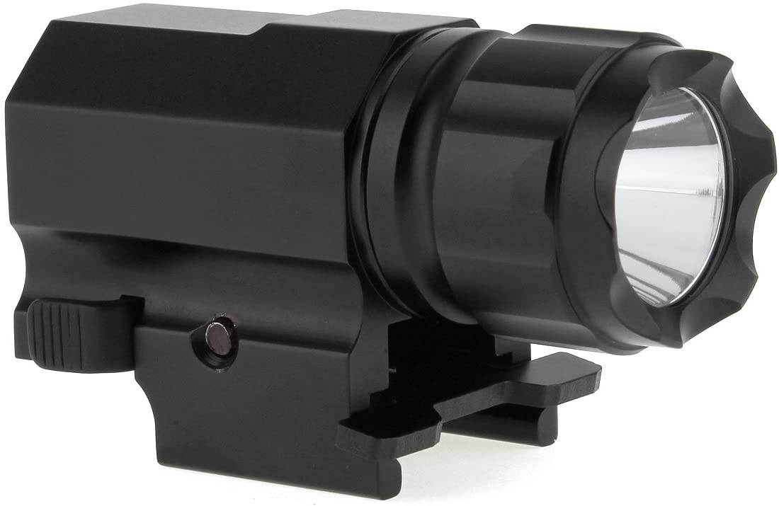 SecurityIng LED Tactical Strobe Gun Flashlight 2-Mode 600LM Pistol Handgun Torch Light with Quick Release Weaver Mount for Hiking, Camping, Hunting and Other Indoor/Outdoor Activities - Image 3