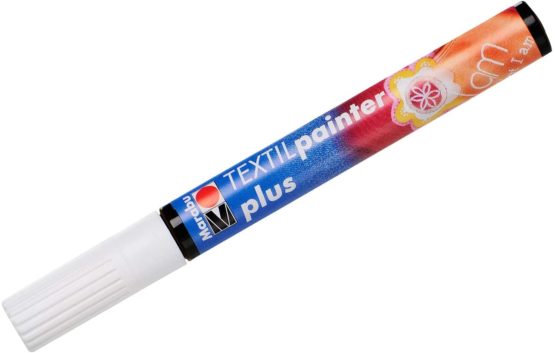 Marabu Textil Plus Painter Pen (3mm Tip) - 070 White - Image 2