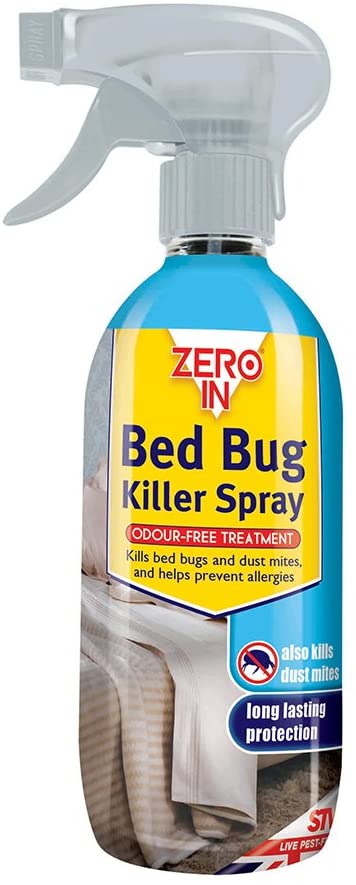Zero In 500 ml Bed Bug Killer Spray, Long-Lasting, Solvent-Free, Odourless, Water-Based Household Treatment