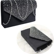 Women Diamante Envelope Clutch Evening Handbag Purse