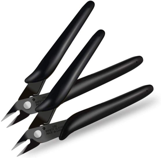 BOENFU Snips Cutter, Mini Wire Cutters, Cable Ties Cutters, Small Side Cutting Plier Diagonal Flush Cutter - Pack of 2