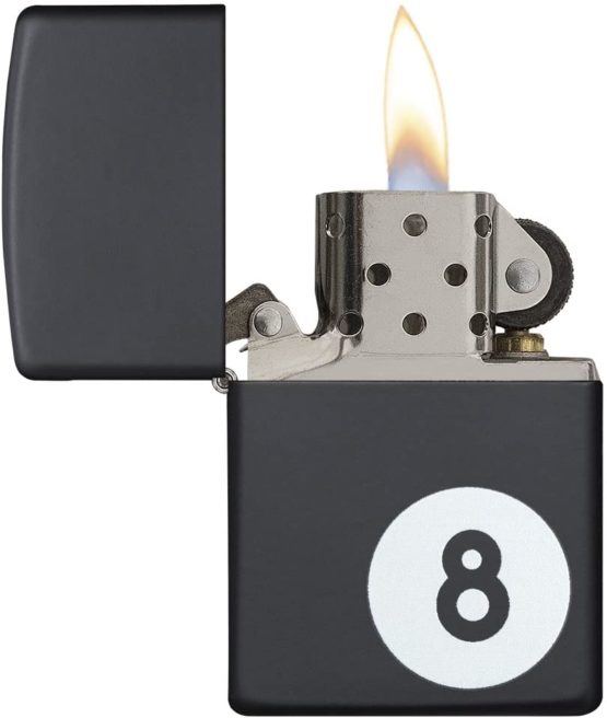 Zippo Men's Windproof Metal Long Lasting LighterBest Fluid Refillable LighterPerfect for Cigarettes Cigars CandlesPocket Lighter Fire StarterBilliards 8 Ball, Black Matte - Image 3