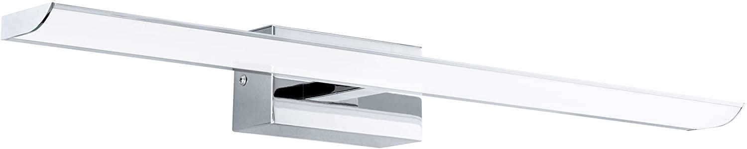 Eglo LED Wall Light Tabiano, Mirror Light, LED Wall Lamp Made of Metal in Chrome and Plastic in White, Bathroom Light