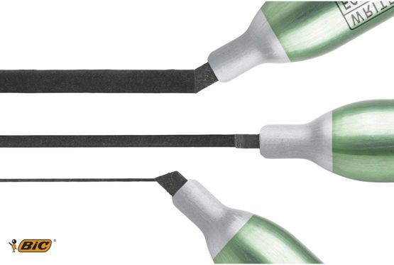 BIC Onyx Marker Chisel 1481 3.5mm - 5.5mm Box of 12 - Black - Image 2