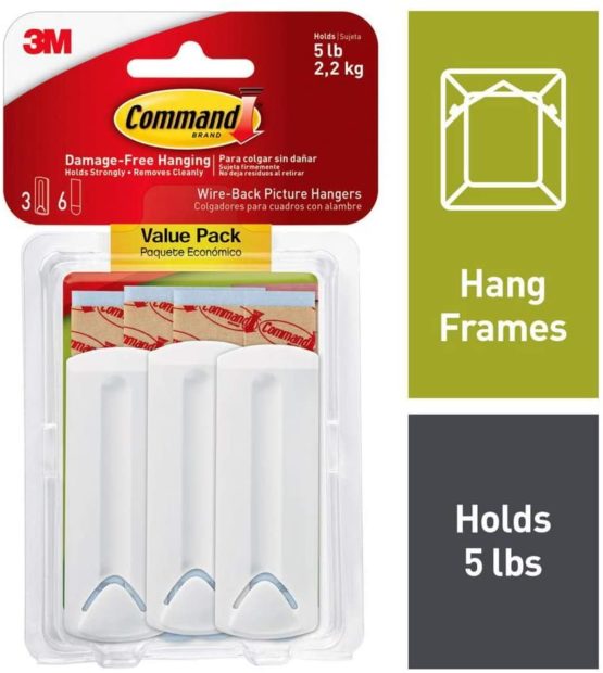 Command Wire Back Picture Hanger Value Pack, White, 6-Hangers - Image 2