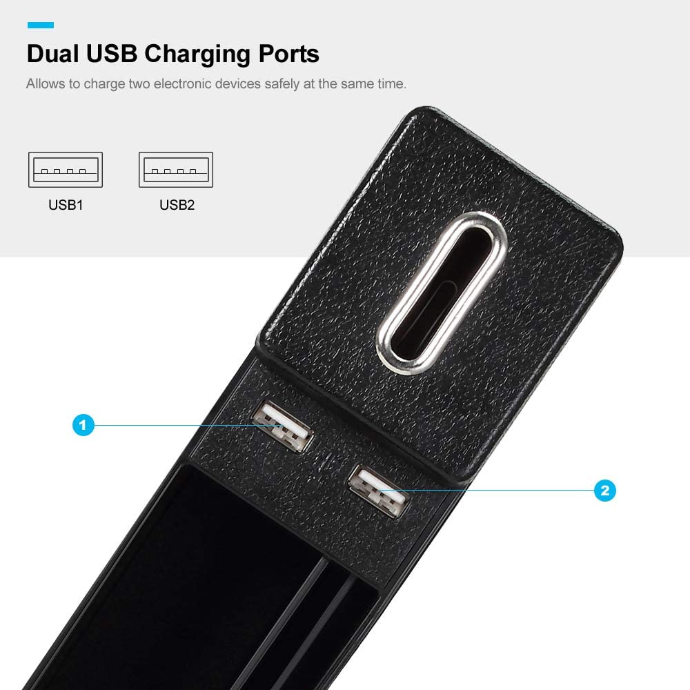 Jevogh GR24 Car Seat Gap Organiser, Car Seat Side Pocket with Coin Box and 2 USB Charging Ports, Universal Reversible Seat Storage Gap Filler for Both Driver Seat and Passenger Seat. - Image 3
