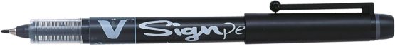 Pilot V-Sign Pen Liquid Ink Tip - Black (Pack of 4) - Image 2
