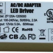 ADOGO® LED Transformer LED Power Supply- 60W 12V DC, 5A - Constant Voltage for LED Strip Lights and G4, MR11, MR16 LED Light Bulbs