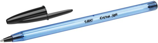 BIC Cristal Soft Ball Pens - Pack of 10 - Black Colour - Medium Point (1.2 mm) - Smooth Writing and Long-Lasting Ink - Image 2