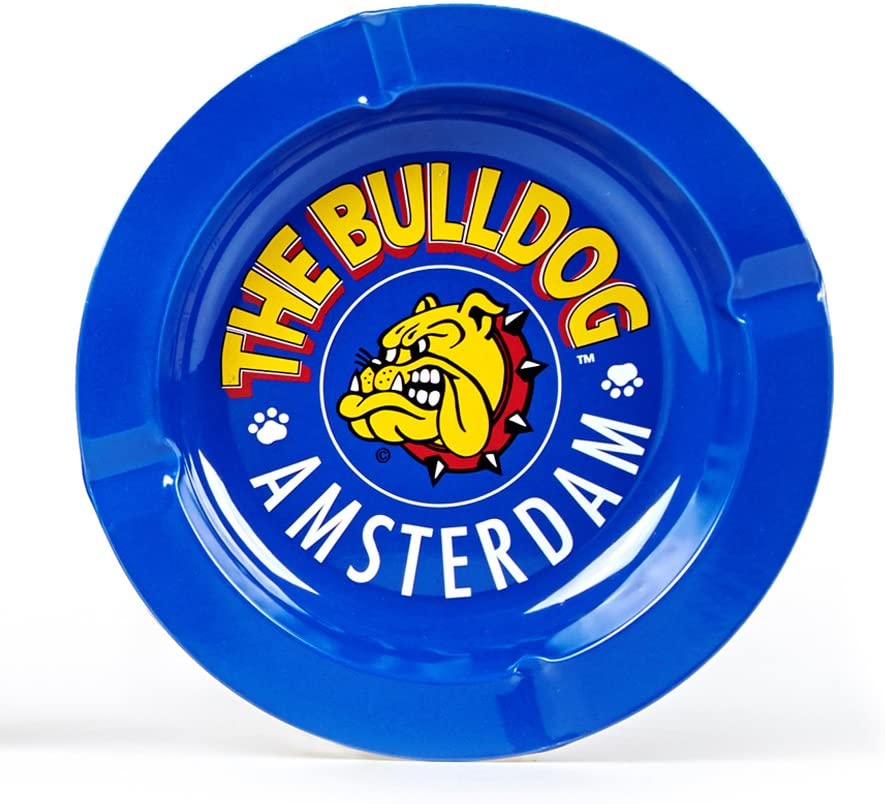 The Bulldog Amsterdam Metal Ashtray | Blue Coloured Metal Ash Tray for Smoking