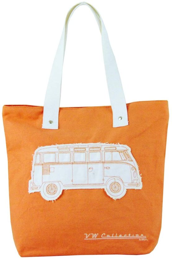 VW Camper VAN Canvas Shopper Bag Green