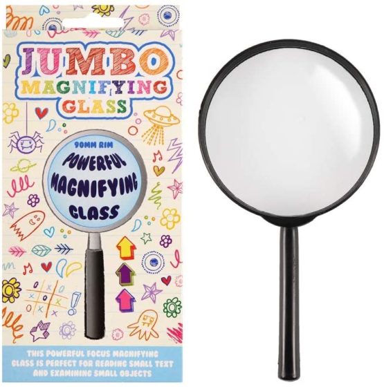 Henbrandt Jumbo Magnifying Glass for Kids Handheld Magnifying Lens Hunt for Clues Insect Bug Watching Kits Scientist Spy Detective Fancy Dress Costume Accessories for Boys and Girls