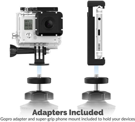 Sabrent Universal Flexible Tripod with Ball Head Bundle for standard Tripod mount (TP-FLTP-TBHD) - Image 2