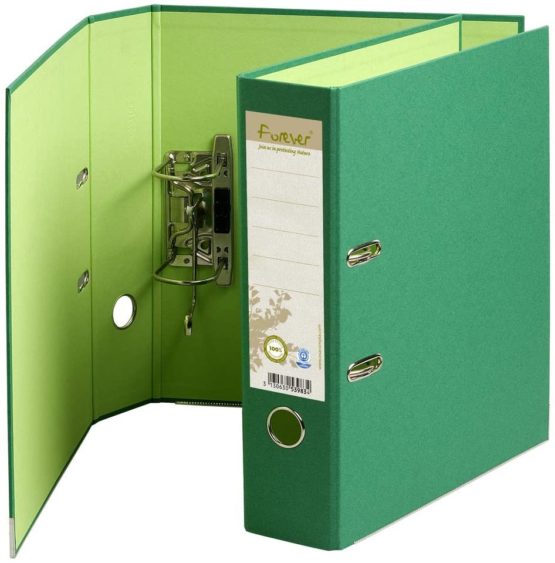 Exacompta Forever Prem'Touch Lever Arch File, A4, 80 mm spine - Dark Green - Image 3