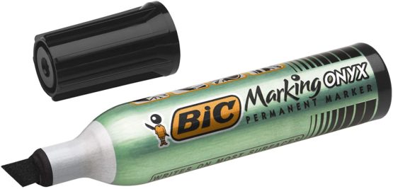 BIC Onyx Marker Chisel 1481 3.5mm - 5.5mm Box of 12 - Black - Image 4