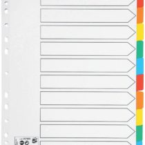 5 Star Maxi Index Extra-wide 230 micron Card with Coloured Mylar Tabs 10-Part A4 White