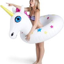 BigMouth Inc Giant Unicorn Pool Float, 4 Feet Tall, Fade Resistant Vinyl, Fun Water Toy