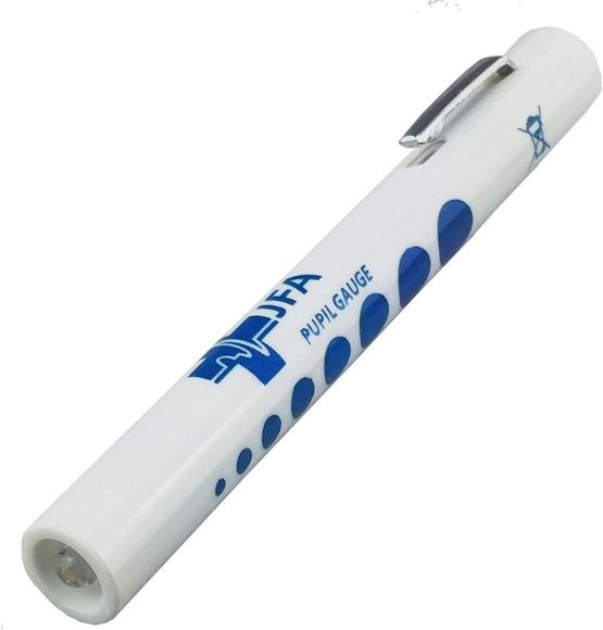 JFA Medical Disposable Pen Torch Light with Pupil Gauge, Pack of 6 - Image 2