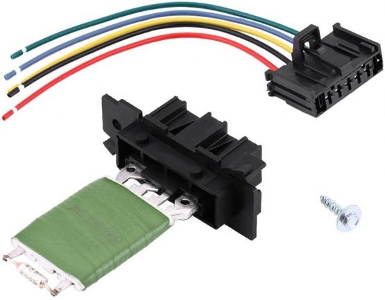 Blower Motor Resistor, Car Heater Resistor Blower Motor Resistor with Wiring Harness for Corsa D 2006-2011; for Grande Punto 2005-2012; for Punto Evo 2009-2011; for Qubo after 2008