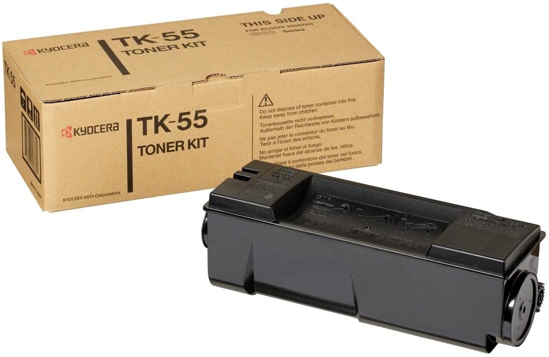 Kyocera TK 55 black laser toner cartridge TK55 TK-55 FS1920 FS1920D FS1920DN FS1920DTN FS1920N FS1920T FS1920TN FS1920 FS 1920D FS 1920DN FS 1920DTN FS 1920N FS 1920T FS 1920TN