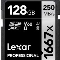 Lexar Professional 1667x 128GB SDXC UHS-II Card, Up To 250MB/s Read, for Professional Photographer, Videographer, Enthusiast (LSD128CB1667)