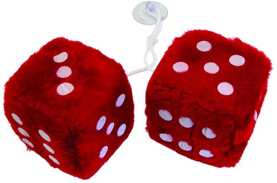 Carpoint CPT0510079 Fuzzy Dice, Red