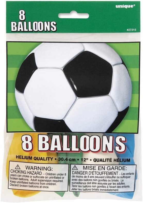 "Unique Party 27315 - 12"" Latex Football Balloons, Pack of 8", assorted colors - Image 2