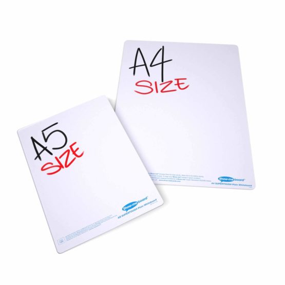 Show Me,Small Pack,SRPA5/10 SUPERTOUGH Classroom Set of Plain Double-Sided A5 Whiteboards, Drywipe Pens, Whiteboard Foam Erasers, Perfect for Teacher and Students Use (10 Sets) - Image 3