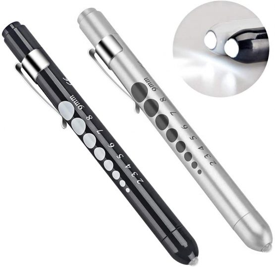 Diagnostic Medical Penlight (2 Packs), CAVN Mini Reusable LED Penlight Flashlight Pen Torch, Torch Doctor Nurse EMT Emergency Pen Light