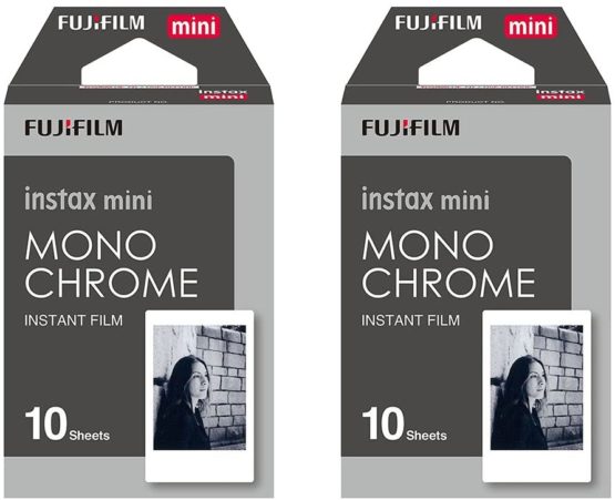 Fuji Instax Mini Monochrome BLACK AND WHITE Instant Film - 20 Shot Pack