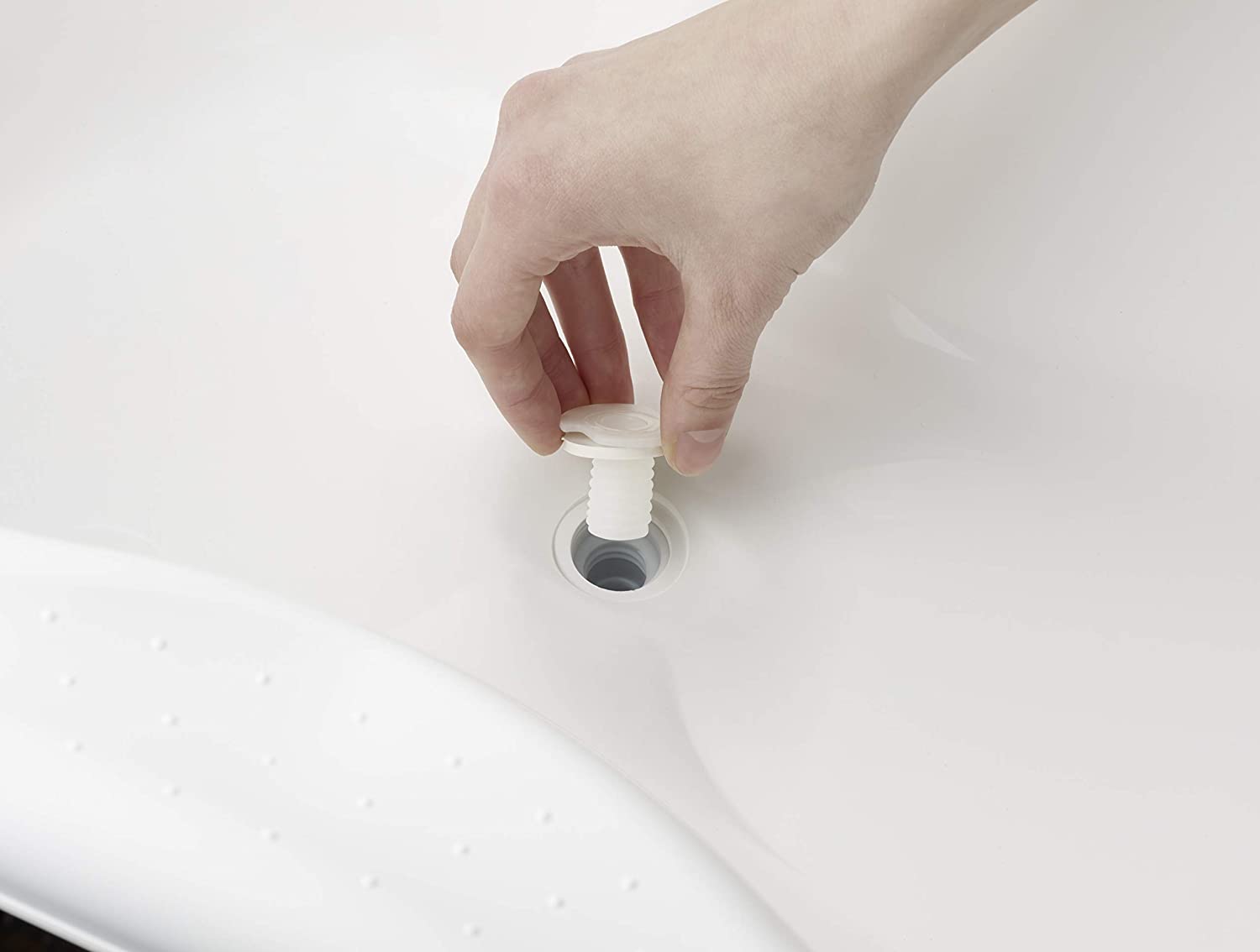 Rotho Babydesign Drain Hose for Bathtubs For Emptying the Bath Water after Baby Bathing, 87.5 x 3.5 cm, White, 20069005101 - Image 2