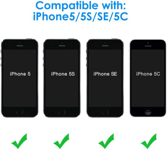 JETech Screen Protector for iPhone SE (2016 Edition), iPhone 5s, iPhone 5c and iPhone 5, Tempered Glass Film, 3-Pack - Image 2